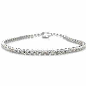 Diamond Jewellery: 9K White Gold 1.16ct Diamond Tennis Bracelet