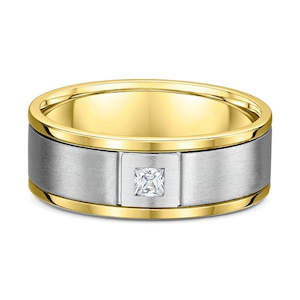 White Diamond & Gold Wedding Ring