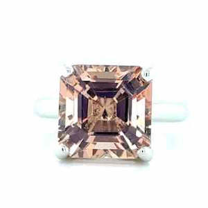 'Amelia' Platinum 6.85ct Morganite Ring