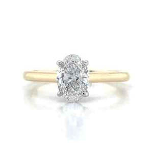 Engagement Wedding Rings: 'Liliana' 9K B/Tn 1.04ct D VVS2 Lab Grown Oval Diamond Ring