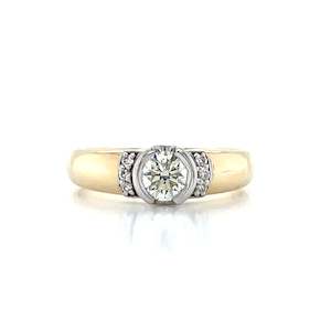 'Liz' 9k B/Tn 0.54ct Diamond S/R Ring w Diamond Accents