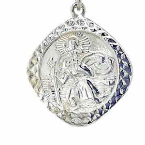 Sterling Silver St Christopher Charm Pendant