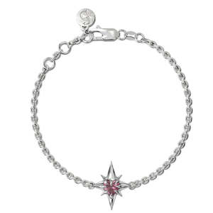 Stolen Girlfriends Club Gothic Star Bracelet Rhodolite