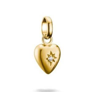 Jewellery Cubic Zirconia: THOMAS SABO CC CONNECT YGP HEART W. CZ STAR