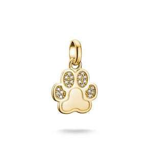 Jewellery Cubic Zirconia: THOMAS SABO CC CONNECT YGP PAW PRINT CZ