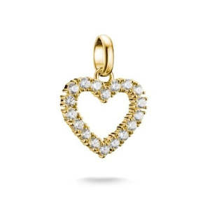Jewellery Cubic Zirconia: THOMAS SABO CC CONNECT YGP OPEN HEART CZ