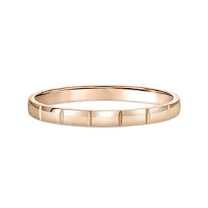 Rose Gold Collection: 9K Rose Gold Bar Stacker Ring