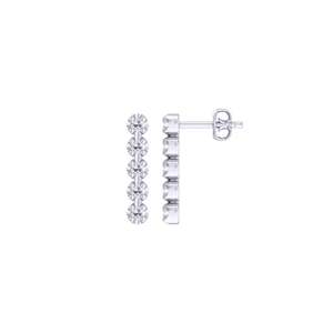 9k White Gold Diamond Drop Earrings