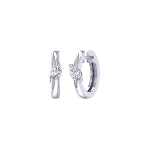 9k White Gold t Lab Grown Marquise Diamond Earrings