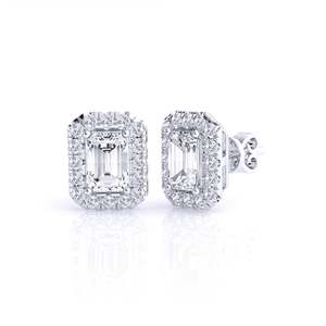 Earrings: 9k White Gold 2.06ct Lab Grown Diamond Stud Earrings