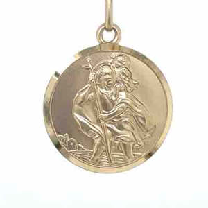9k Yellow Gold St Christopher Pendant