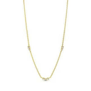 Necklaces Pendants: 9k Yellow Gold 0.18ct Lab Grown Diamond Necklace