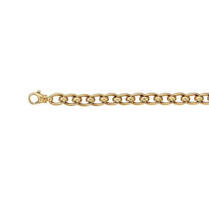All Jewellery: 9k Yellow Gold Medium Open Rollercurb Bracelet