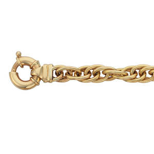 9k Yellow Gold Heavy Twist Link Bracelet