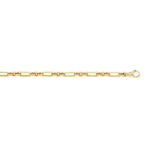 All Jewellery: 9k Yellow Gold 5mm Belcher Figaro 3:1 Bracelet