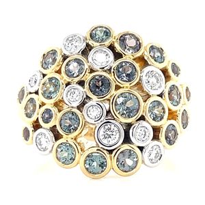 Gemstone Jewellery: "Aurora" 18k Gold Alexandrite & Diamonds Ring