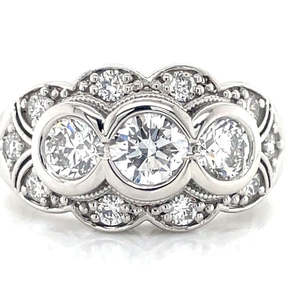 Engagement Wedding Rings: 'Donna' Platinum 2.01ct Diamond Ring