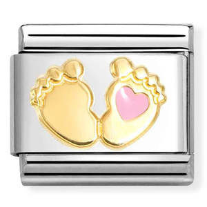 Mens Jewellery: Nomination Composable Pink Foot Charm
