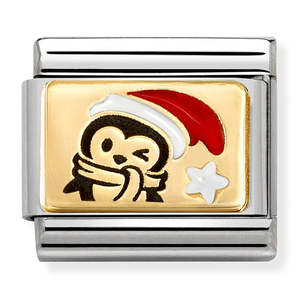 NOMINATION Composable Penguin RED Hat Charm