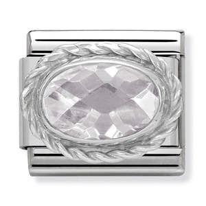 Silver Jewellery: Nomination Composable White CZ Charm