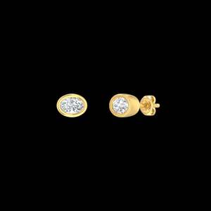 9k Yellow Gold 2=0.58ct Lab Grown Diamond Earrings