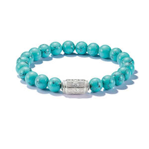 Thomas Sabo Jewellery: THOMAS SABO ELYNDRA IMT. TURQUOISE BEAD B/L 19cm