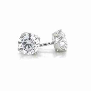 9k White Gold 2.23ct LG Diamonds Stud Earrings