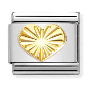 Diamond Jewellery: Nomination Diamond Cut Heart Charm