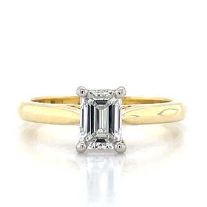 Diamond Jewellery: 'Melanie' 18k Gold & Platinum 0.90ct E/C Diamond Ring