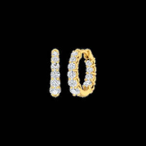 Diamond Jewellery: 9k Yellow Gold 1.11ct LG Diamond Hoop Earrings