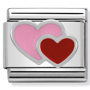 Gifts Under 100: Nomination Composable Pink & Red Double Heart Charm