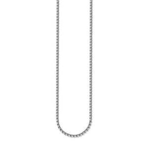 Thomas Sabo Jewellery: THOMAS SABO SILVER OXIDISED BOX LINK N/L 80cm