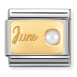 Mens Jewellery: Nomination Composable Month Stone June White Pearl