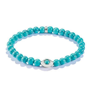 Gifts Under 500: THOMAS SABO ELYNDRA SIM TURQUOISE BEAD B/L 17cm