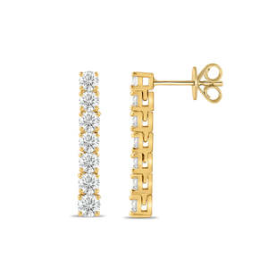 All Jewellery: 9k Yellow Gold Lab Grown Diamond Drop Earrings