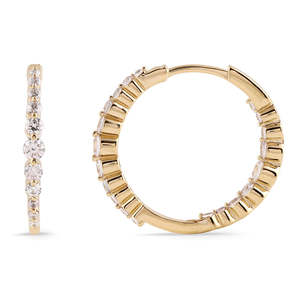 All Jewellery: 9k Yellow Gold 1.09ct Lab Grown Diamond Hoop Earrings