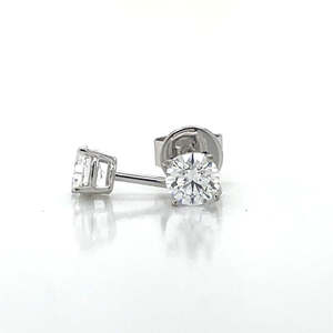 Earrings: 9k White Gold 0.80ct Lab Grown Diamond Stud Earriings