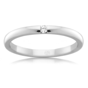 9K White Gold 0.03ct Lab Grown Diamond Band Ring