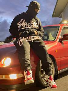 J-Hustle Graffiti Tracksuit – Red & White