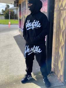 J-Hustle Graffiti Tracksuit – Blue & White