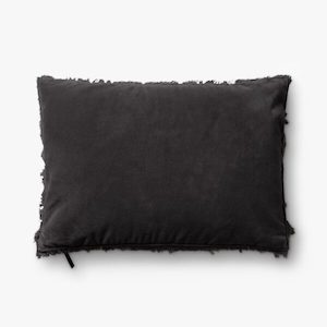 Products: Lava Grey Velvet & Linen Rectangle Cushion - Soft furnishings Refined Living