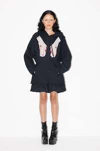 hoody: Grande Hoody - Priscilla Rose Howe Oyster Tit Print