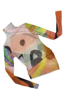 Top: 1999 Silk Mesh Top - Makeup.Grafitti.Wav