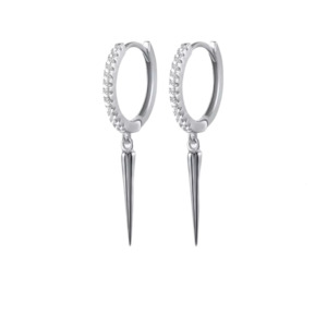 earings: Celeste Hoop Silver Earings