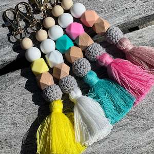Silicon Bead Keyring