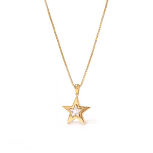 Necklaces: Olivia Star Necklace - Gold
