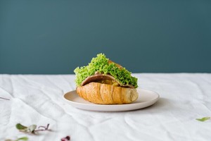 Products: Mini Croissant: Streaky Bacon, Lettuce & Tomato