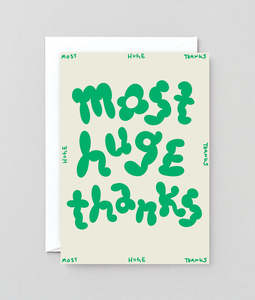 Greeting Cards: Most Huge Thanks - Micke Lindebergh for Wrap