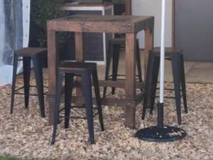 Tolix Rustic Bar Stool - Johnson & Couzins Hire