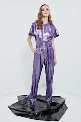 Neo-Noir Suit Pants | Purple Cosmic Suiting